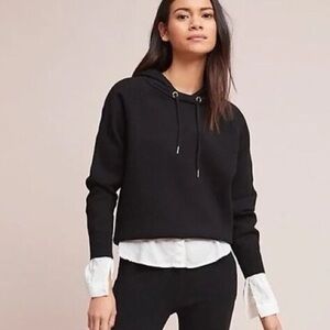 Anthropologie Moth Unwind Knit Hoodie Sweatshirt Large